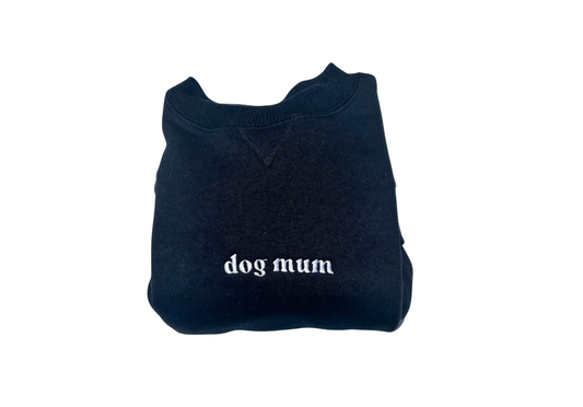 black dog mum sweater