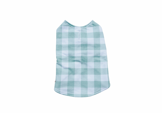 Mint Green Gingham Dog Jacket