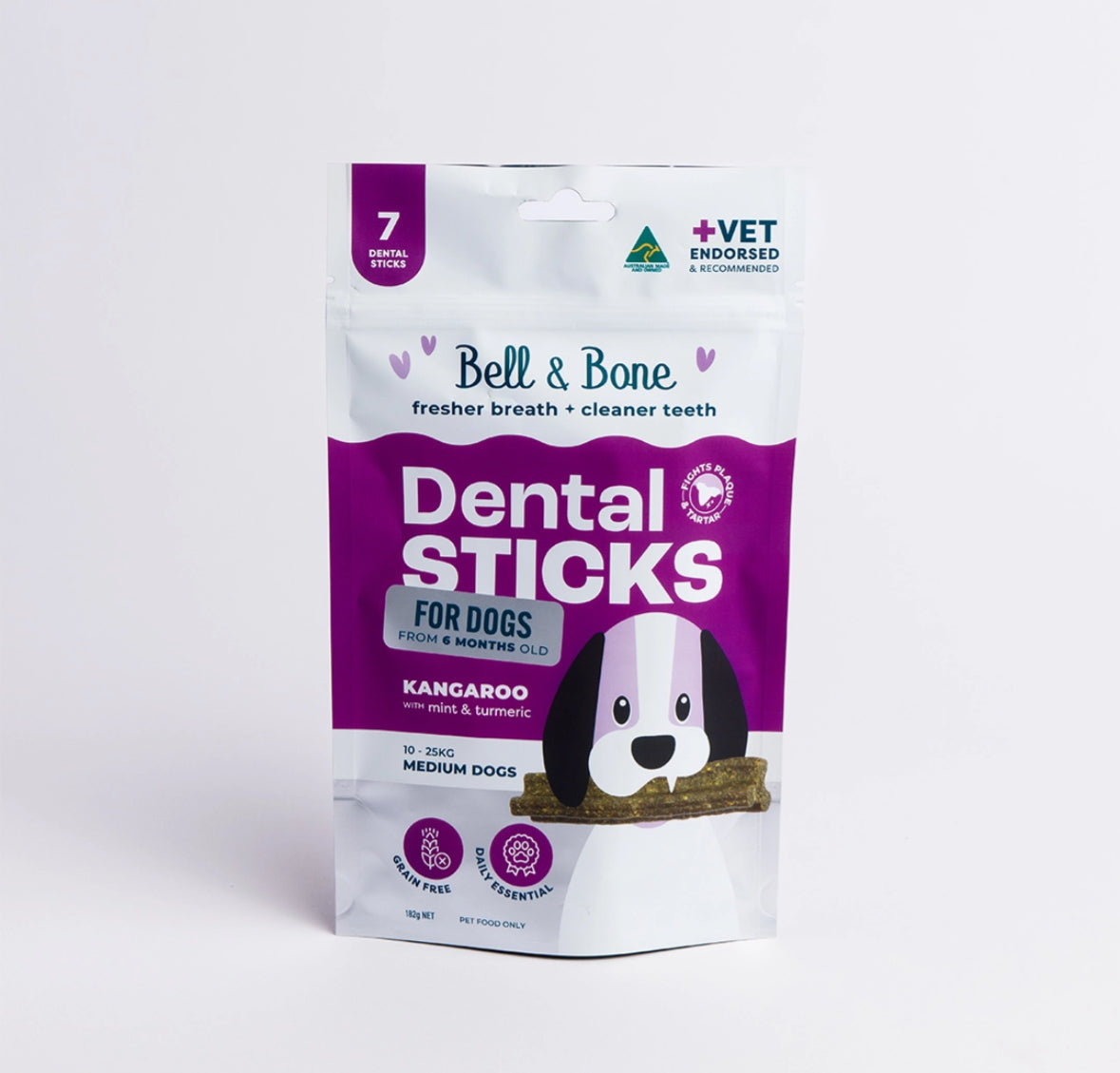 Bell and Bone Dental Sticks Roo, Mint and Tumeric