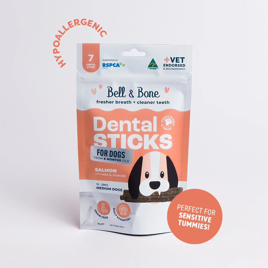 Bell and Bone Dental Sticks Salmon, Mint and Charcoal