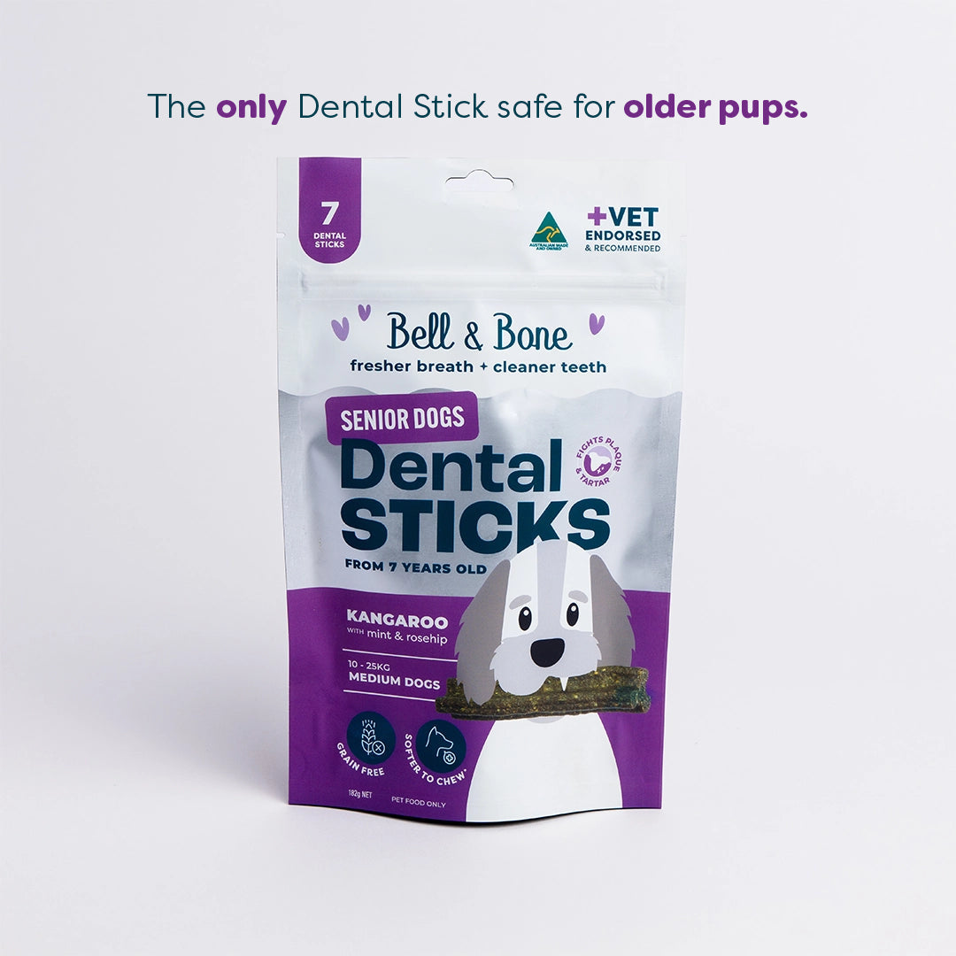 Bell and Bone Senior Dog Dental Stick Roo, Mint and Rosehip