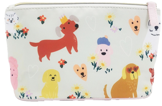 Dog Print Cosmetic Bag